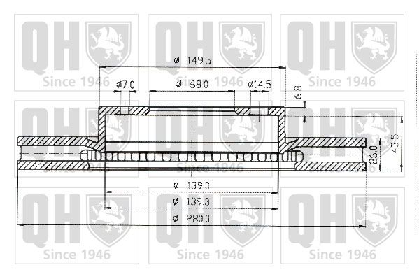 QUINTON HAZELL Тормозной диск BDC3915